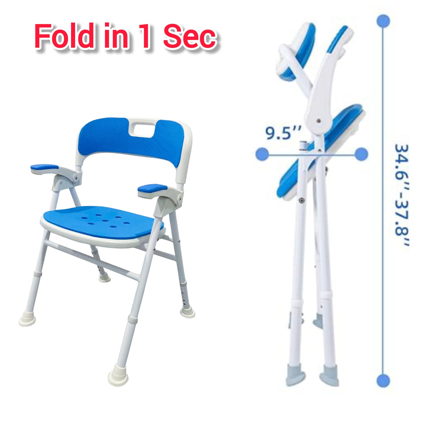 ViN 6603L | Shower Chair - Foldable + Adjustable height