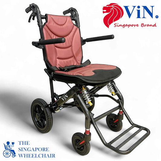 ViN A16 | Travel Pushchair - Removable Seat Cushion + Pull Handle + Flip-up Armrest & Footrest + Suspension + Lightweight + Haversack bag Carrier + Plane Approved Size