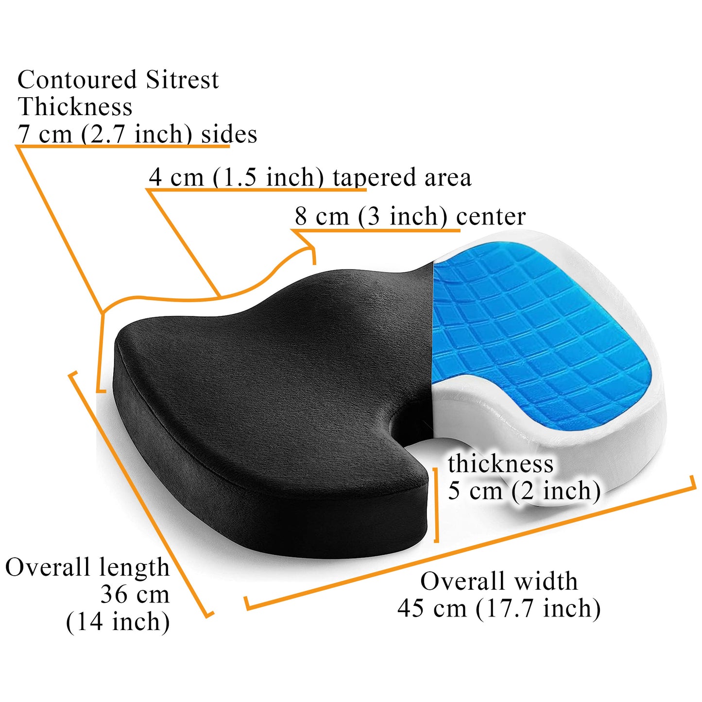 ViN C02 - Premium Memory foam seat cushion with cooling gel