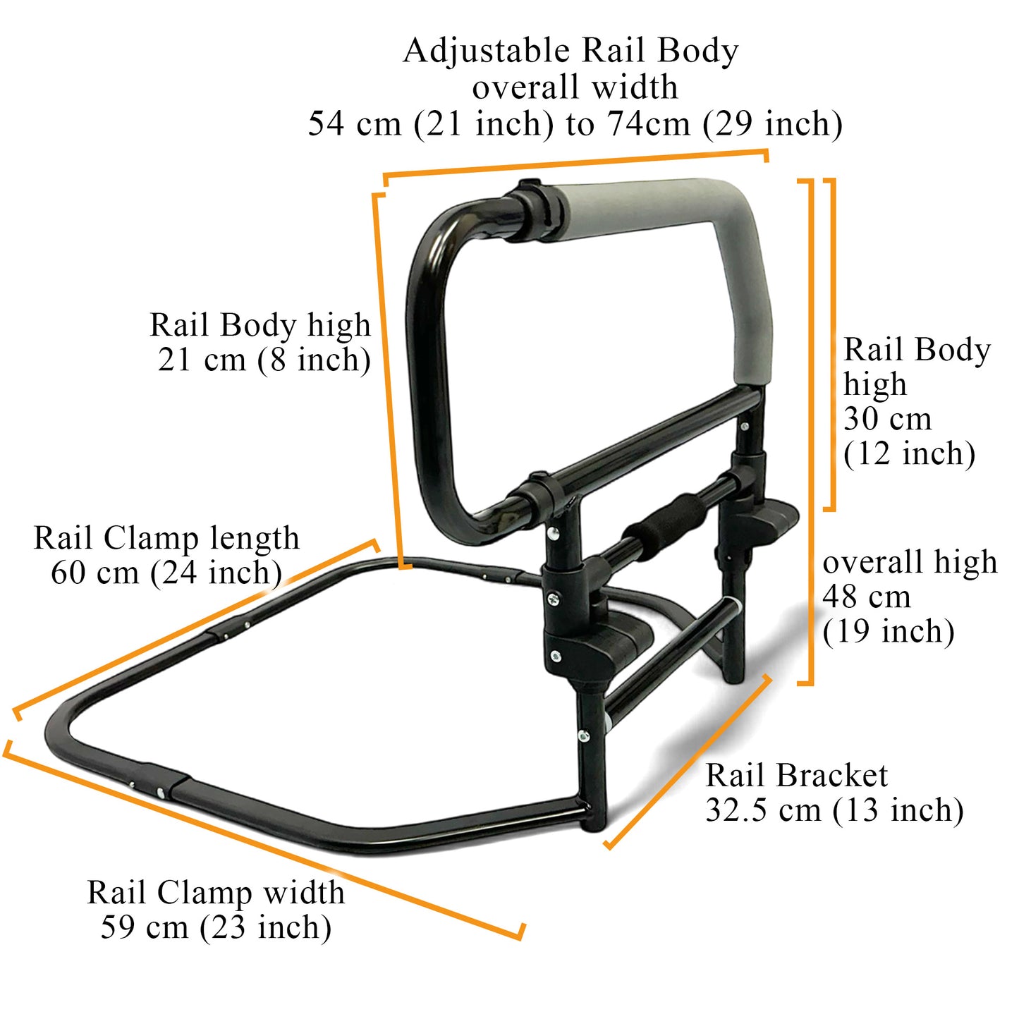 ViN BR02 |  Bedside Rail with Flip Down Function