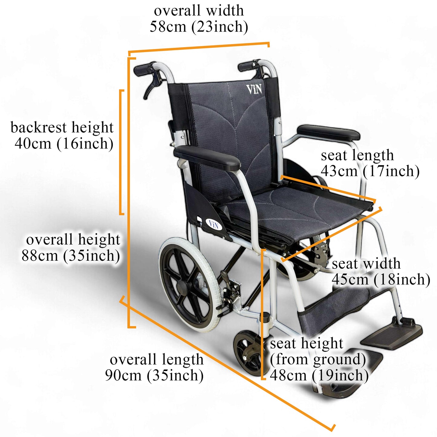 ViN 17B2S | Pushchair - Fixed Armrest -  Fixed Legrest