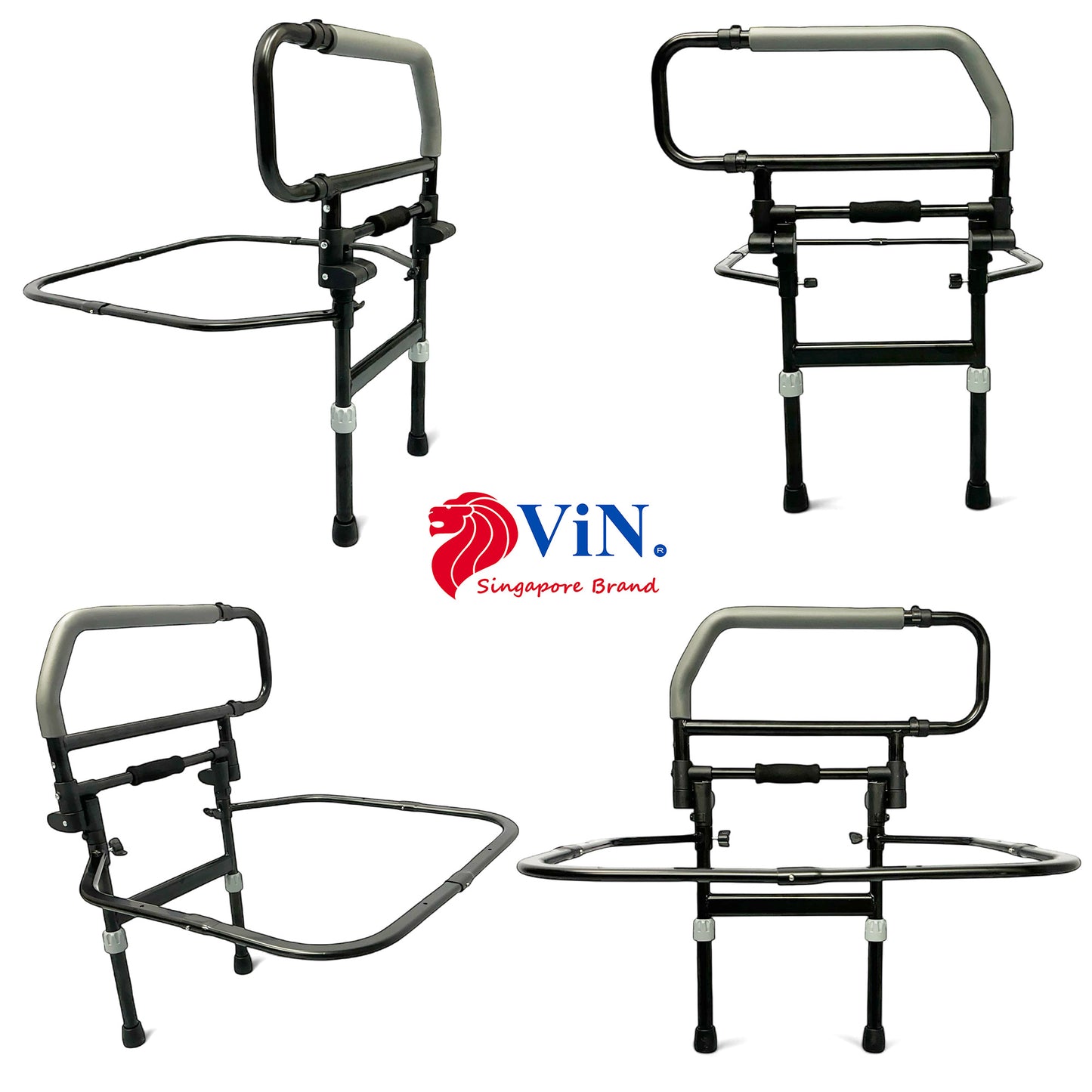 ViN BR03 |  Bedside Rail with Legs Foldable Flip Down Function