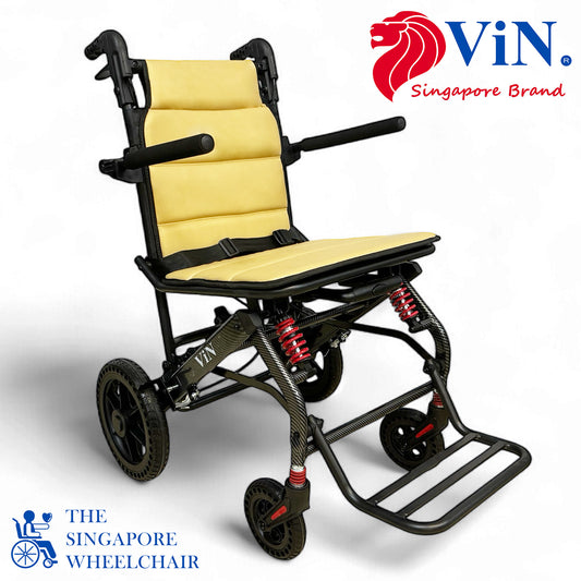 ViN A13 | Travel Pushchair - Increase Seat Width + Pull Handle + Flip-up Armrest & Footrest + Suspension + Lightweight + Haversack bag Carrier + Plane Approved Size