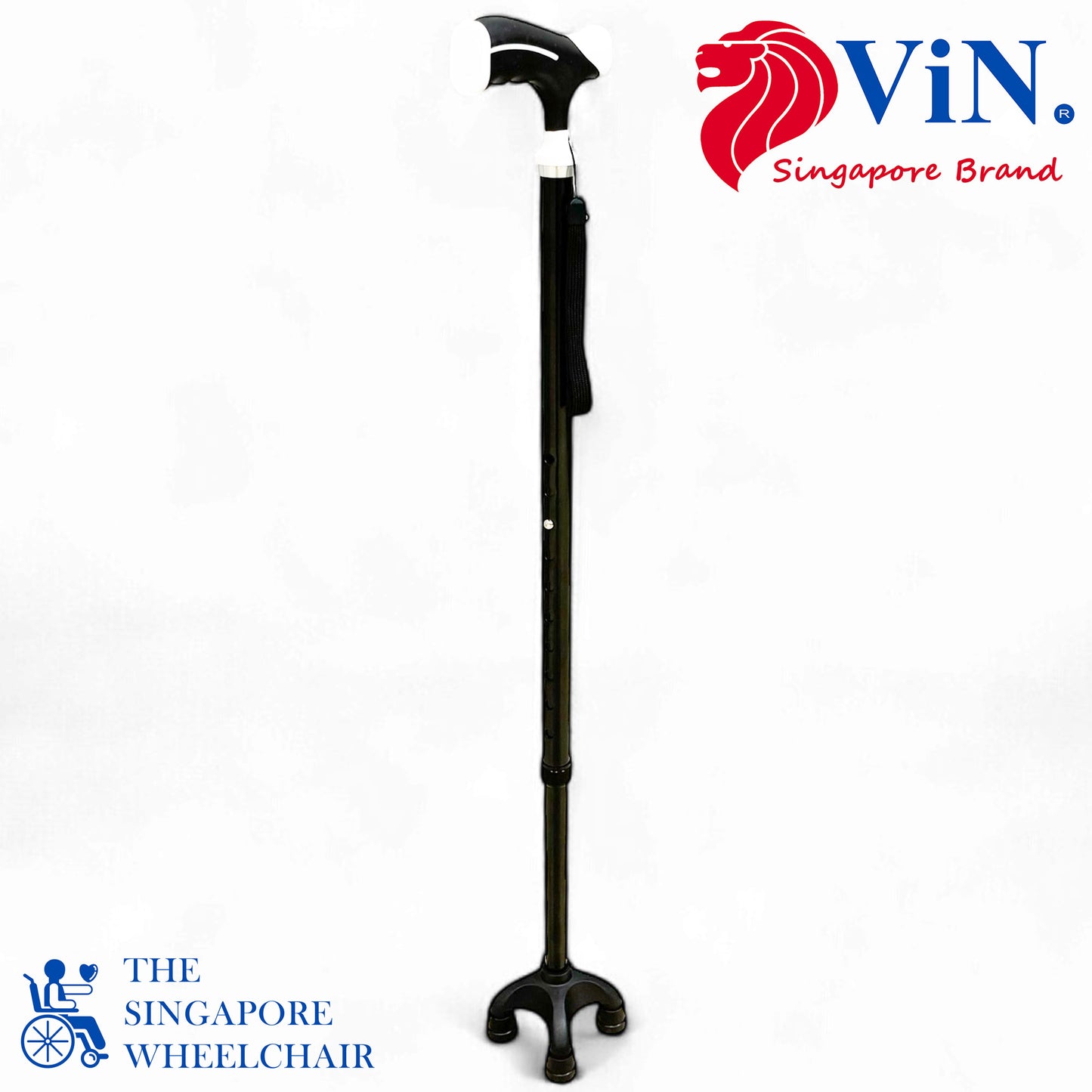 ViN WS01 | Aluminium Cane + 10 Section Adjustable + Anti-Slip + Safety Strap