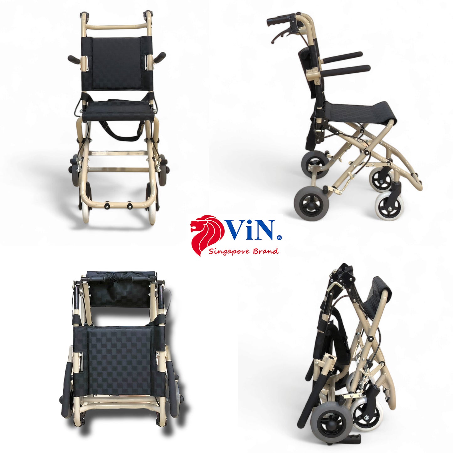 ViN YK800 | Travel Pushchair - Flip-up Armrest + Haversack bag Carrier + Cabin Approved Size