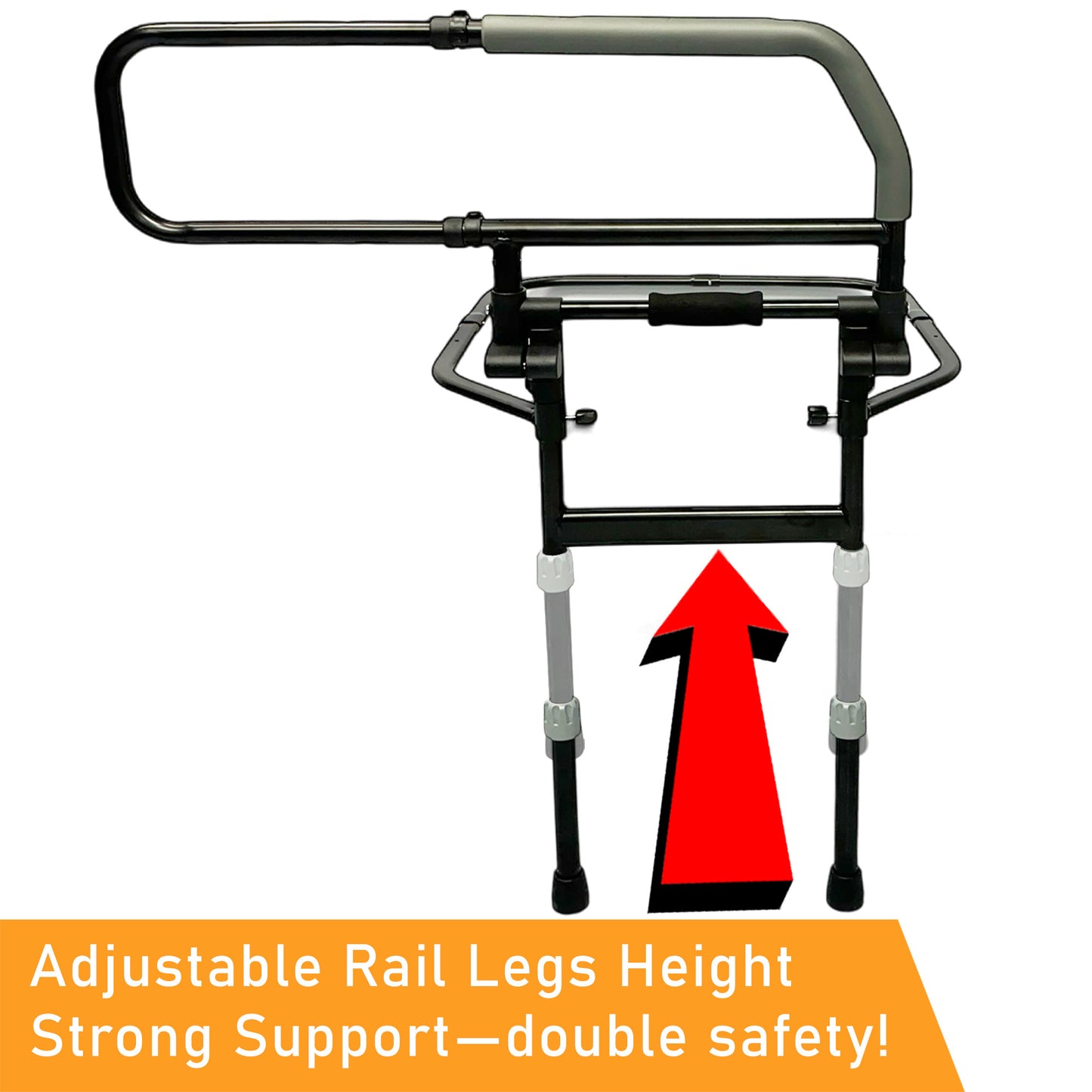 ViN BR03 |  Bedside Rail with Legs Foldable Flip Down Function