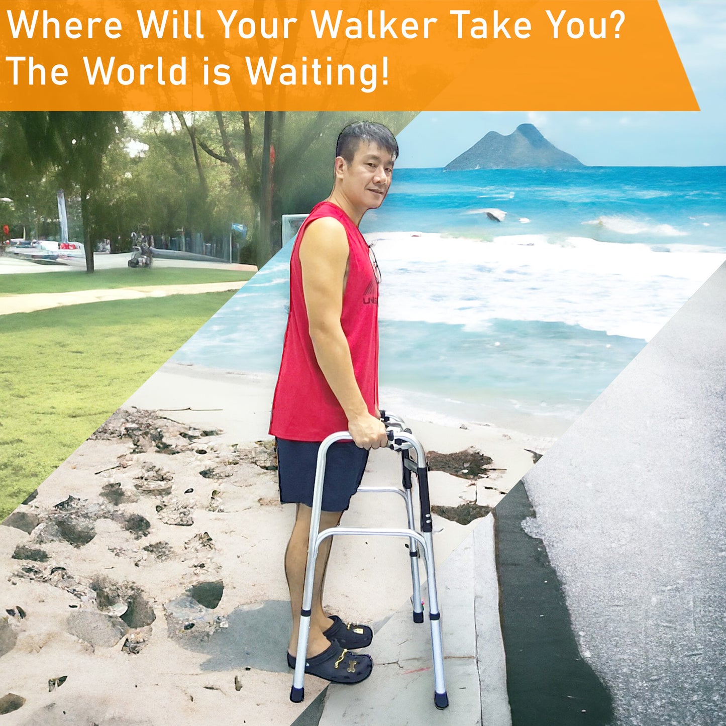 ViN 7102 | Elderly Walking Aid 2 kg Ultra Lightweight Aluminum