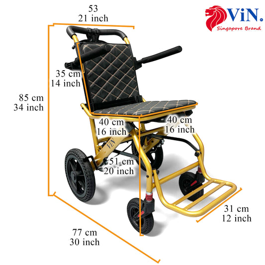 ViN DA03 | Travel Pushchair - Flip-up Armrest & footrest + Haversack bag Carrier + Cabin Approved Size