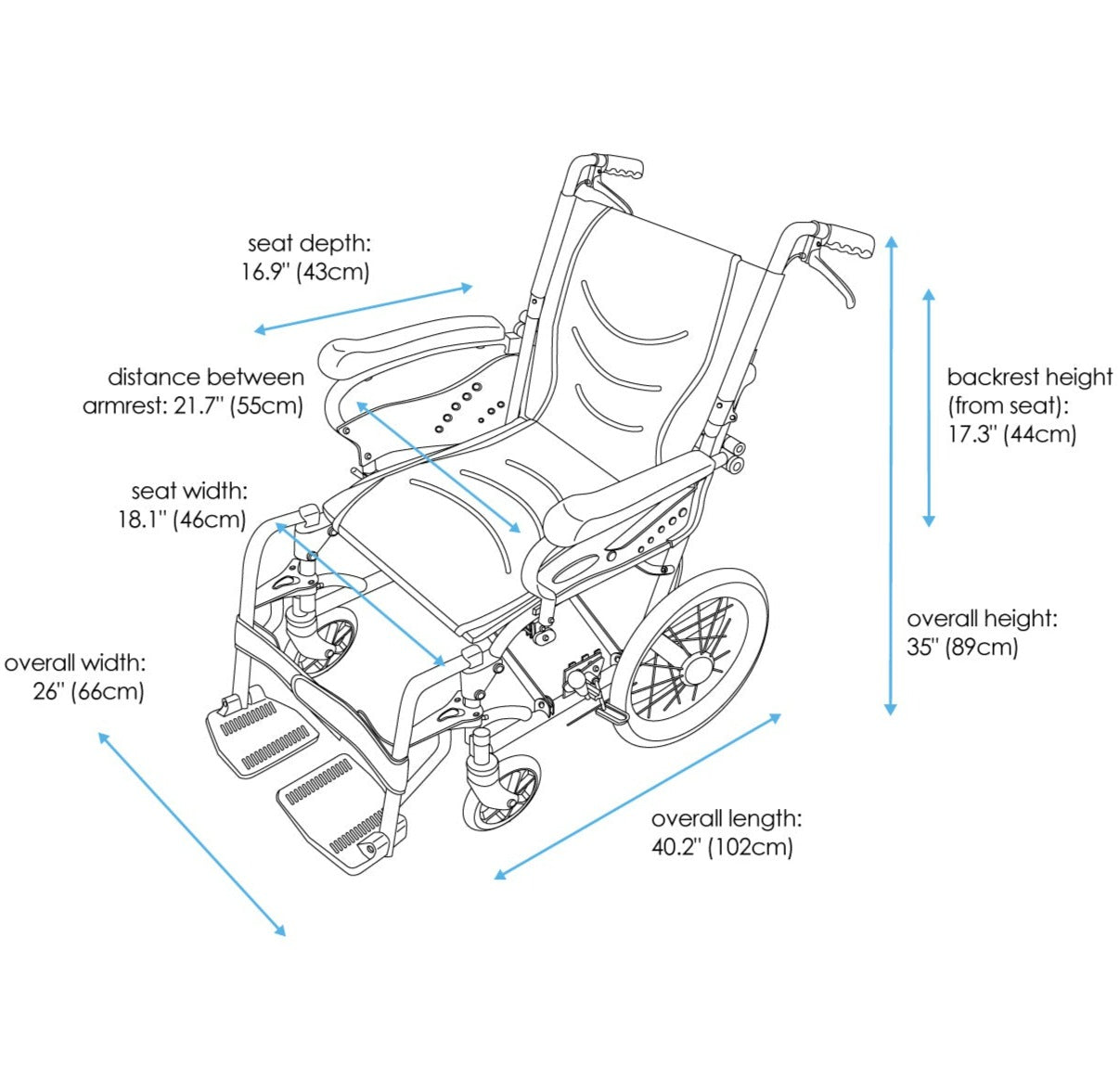 Bion | 02554 Postur Pushchair (18 Inch Seat Width) S310