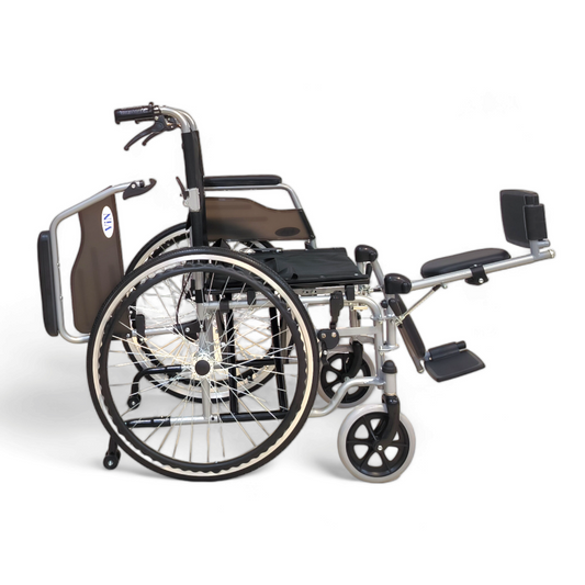 ViN 12A2-EL | Wheelchair Leg Elevated +Self Propelled + + Detachable Leg Rest + Flip-up Armrest + Anti-tipper