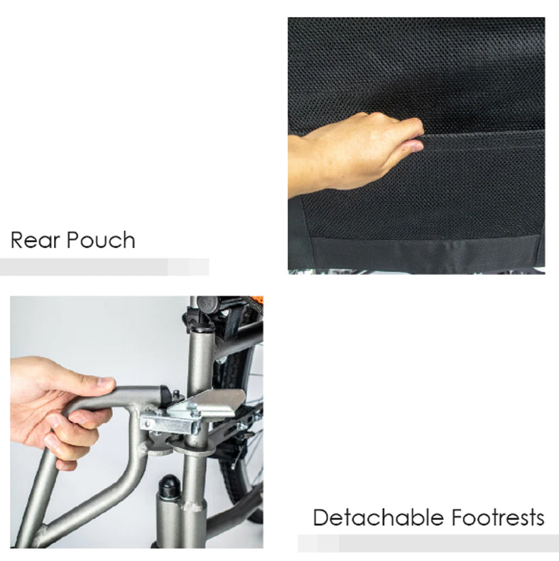 Bion | 00789 iLight Wheelchair ( 18 Inch ) - Detachable Leg Rest + Flip-up Armrest + Self Propelled + Anti Tipper + Washable Cushion